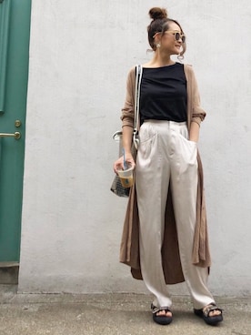 「STUDIOUS（ステュディオス）のアイテム（バッグ）」を使った、Yukieさん（レディース・166cm）の秋コーディネート