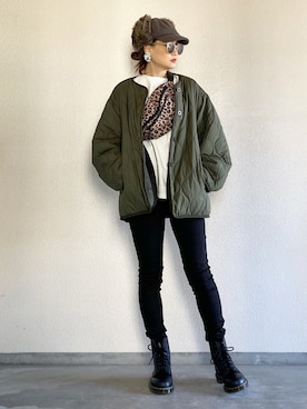 「CLANE（クラネ）のアイテム（その他アウター）」を使った、Yukieさん（レディース・166cm）の冬コーディネート