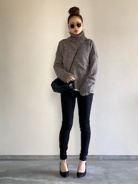 「BEAUTY&YOUTH UNITED ARROWS（ビューティーアンドユースユナイテッドアローズ）の＜A.D.S.R.＞MILLIE サングラス（サングラス）」を使った、Yukieさん（レディース・166cm）の冬コーディネート