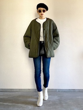 「CLANE（クラネ）のアイテム（その他アウター）」を使った、Yukieさん（レディース・166cm）の冬コーディネート