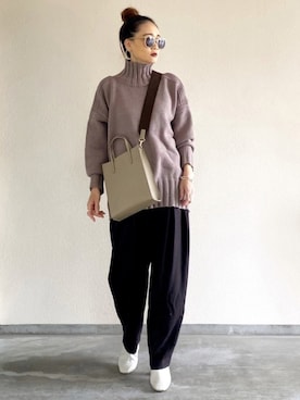 「A.D.S.R.（エーディーエスアール）のA.D.S.R　エー・ディー・エス・アール　MILLIE　ミリー（サングラス）」を使った、Yukieさん（レディース・166cm）の冬コーディネート