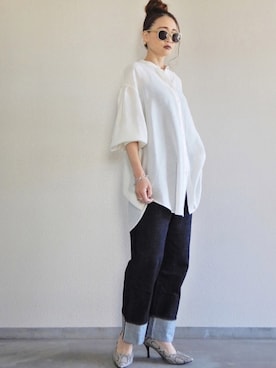 「A.D.S.R.（エーディーエスアール）のA.D.S.R　エー・ディー・エス・アール　MILLIE　ミリー（サングラス）」を使った、Yukieさん（レディース・166cm）の春コーディネート