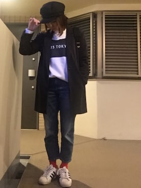 「SHEL’TTER（シェルター）のアイテム（ジャケット/アウター）」を使った、たかちんさん（レディース・150cm）の春コーディネート