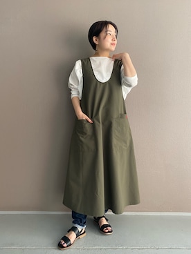 「エプロン」｜chikai0412さん（レディース・148cm）の春コーディネート