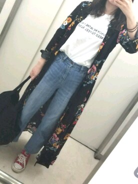 「stradivarius（ストラディバリウス）のアイテム（シャツワンピース）」を使った、gonさん（レディース・172cm）の春コーディネート