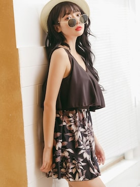 「アイテム（水着/着物・浴衣、ブラウン系）」を使った、Ditaさん（レディース・160cm）の冬コーディネート