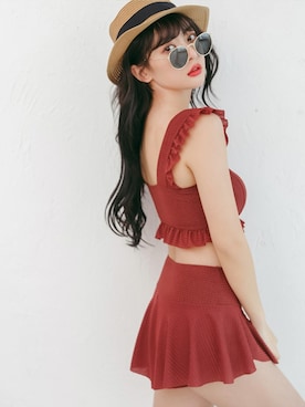 「アイテム（水着/着物・浴衣、ブラウン系）」を使った、Ditaさん（レディース・160cm）の冬コーディネート