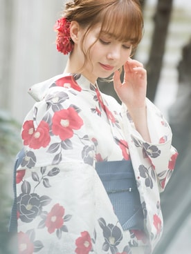 「アイテム（浴衣）」を使った、Ditaさん（レディース・160cm）の春コーディネート