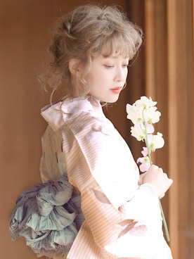 「アイテム（浴衣）」を使った、Ditaさん（レディース・160cm）の春コーディネート