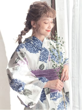 「アイテム（水着/着物・浴衣）」を使った、Ditaさん（レディース・160cm）の春コーディネート