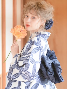 「アイテム（浴衣）」を使った、Ditaさん（レディース・160cm）の春コーディネート