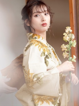 「アイテム（浴衣）」を使った、Ditaさん（レディース・160cm）の春コーディネート