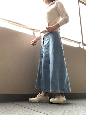「H&M（エイチ・アンド・エム）のアイテム（パーカー）」を使った、りーやんさん（レディース・158cm）の春コーディネート