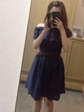 「CECIL McBEE（セシルマクビー）のアイテム（ワンピース/ドレス）」を使った、あけみ。さん（レディース・154cm）の夏コーディネート