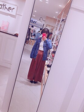 「OLIVE des OLIVE（オリーブデオリーブ）の★BIG Gジャン（デニムジャケット、ブルー系）」を使った、HANAさん（レディース・155cm）の夏コーディネート