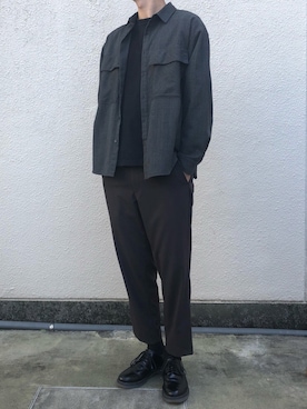 「semantic design（セマンティックデザイン）のアイテム（シューズ）」を使った、ポカどんさん（メンズ・180cm）の秋コーディネート