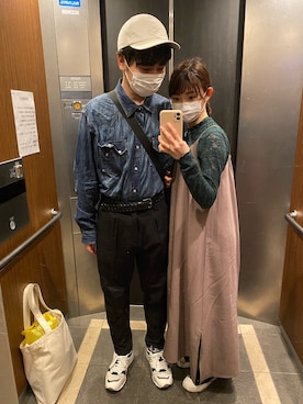 「NEW BALANCE（ニューバランス）のM1500WWN スニーカー（スニーカー、ホワイト系）」を使った、Kisa🌿さん（レディース・155cm）の春コーディネート