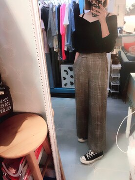 「日常」｜「アイテム（オールインワン・サロペット）」を使った、MEI-FOKさん（レディース・161cm）の春コーディネート