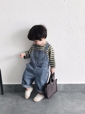 「Kawaii」｜「アイテム（オールインワン・サロペット）」を使った、MEI-FOKさん（キッズ・80cm）の冬コーディネート