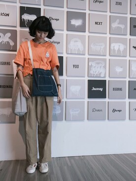 「orSlow（オアスロウ）のアイテム（バッグ）」を使った、RaieJiさん（レディース・166cm）の秋コーディネート