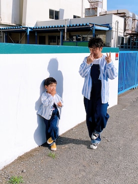 「NICE CLAUP（ナイスクラップ）のアイテム（オールインワン・サロペット）」を使った、oku._.otonさん（メンズ・166cm）の春コーディネート
