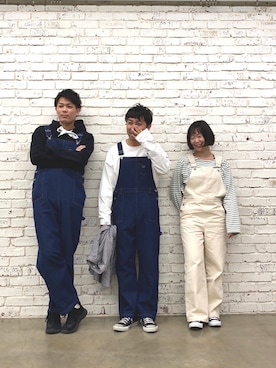 「NICE CLAUP（ナイスクラップ）のアイテム（オールインワン・サロペット）」を使った、oku._.otonさん（メンズ・166cm）の春コーディネート