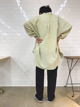 「NICE CLAUP（ナイスクラップ）のアイテム（トップス）」を使った、oku._.otonさん（メンズ・166cm）の春コーディネート