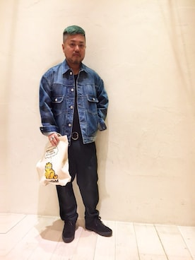 「BEAUTY&YOUTH UNITED ARROWS」｜「アイテム（デニムジャケット）」を使った、Isao Takahashiさん（メンズ・155cm）の春コーディネート