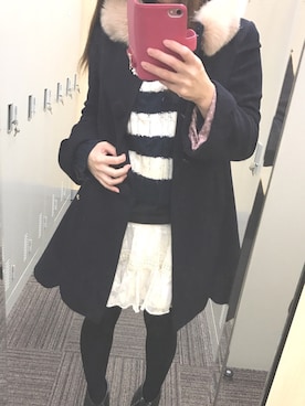 「スナイデル」｜「アイテム（その他アウター）」を使った、まゅさん（レディース・154cm）の春コーディネート