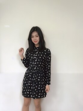 「school」｜「アイテム（ワンピース/ドレス）」を使った、Vitaさん（レディース・163cm）の夏コーディネート