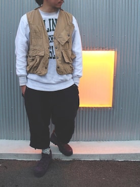 「quilp（クイルプ）のアイテム」を使った、mawaritemekuruさん（メンズ・178cm）の冬コーディネート