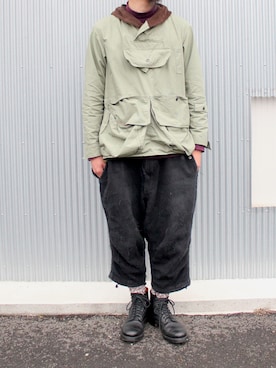 「quilp（クイルプ）のアイテム」を使った、mawaritemekuruさん（メンズ・178cm）の春コーディネート