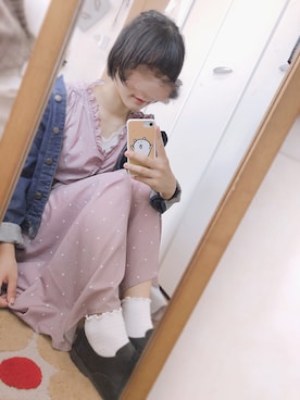 「秋のブラウンスタイル」｜「アイテム（デニムジャケット）」を使った、椎さん（レディース・162cm）の秋コーディネート