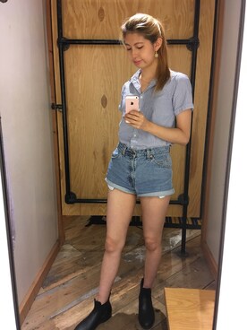「アイテム（レインシューズ）」を使った、rukahiさん（レディース・168cm・10代）の夏コーディネート
