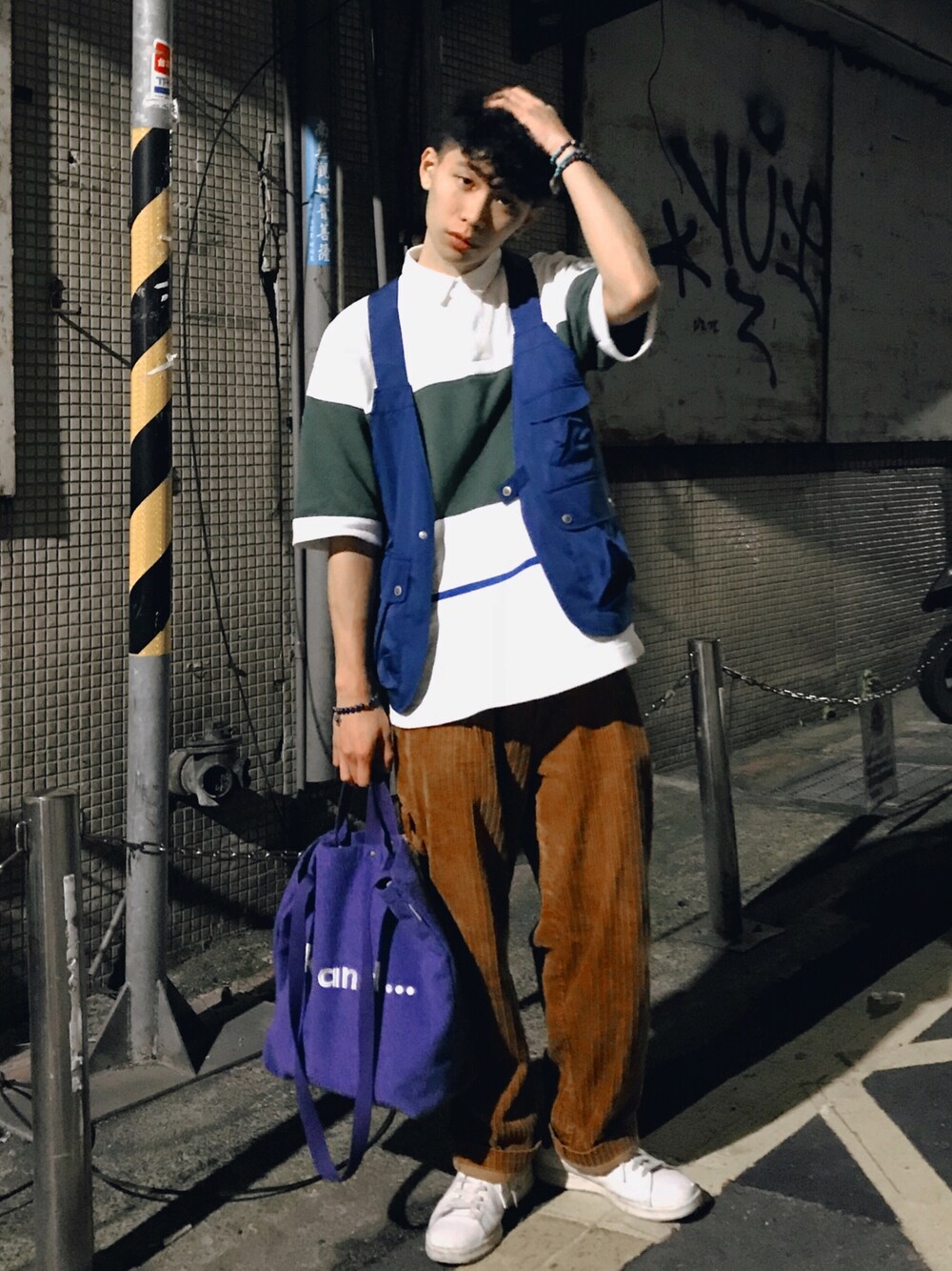 「ootd、ootdtw、daily look、outfit、Taiwan、TAIPEI、fashion、menswear、streetstyle」｜「niko and...のアイテム（トップス、ホワイト系）」を使った、mr__corn_さん（メンズ・173cm）の春コーディネートの1枚目の写真