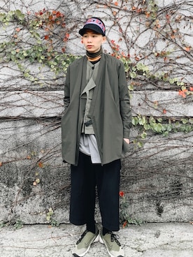 「oqLiq（オークリック）のアイテム（ジャケット/アウター）」を使った、mr__corn_さん（メンズ・173cm）の冬コーディネート