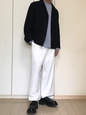 「WYM」｜「アイテム（ミリタリージャケット）」を使った、TATSUYAさん（メンズ・177cm）の春コーディネート