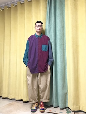 「HOKA ONE ONE × Engineered  Garments」｜lotus0221さん（メンズ・188cm）の冬コーディネート