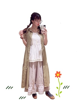 「私服コーデ」｜楓恋(かれん)🌷さん（レディース・162cm）の夏コーディネート