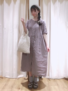 「リネン素材」｜楓恋(かれん)🌷さん（レディース・162cm）の春コーディネート