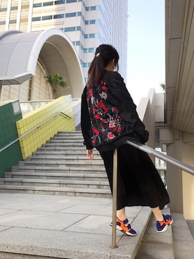 「flower」｜「アイテム（ブルゾン）」を使った、naoさん（レディース・165cm）の春コーディネート