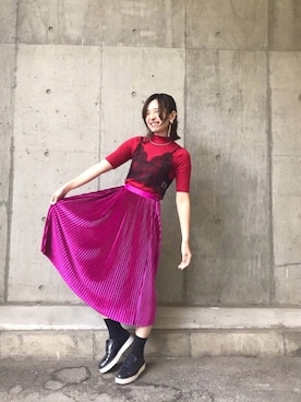 「IOSSELLIANI（イオッセリアーニ）のアイテム（ピアス（両耳用））」を使った、naoさん（レディース・165cm）の秋コーディネート