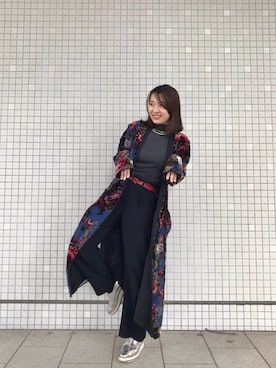 「MSGM（エムエスジーエム）のアイテム（パンツ）」を使った、naoさん（レディース・165cm）の秋コーディネート