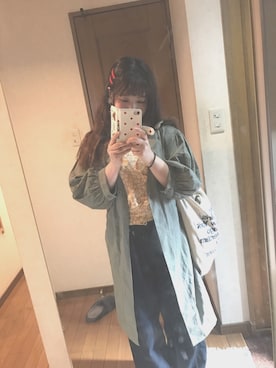 「ＧＷ」｜「アイテム（その他アウター）」を使った、ななぽんさん（レディース・155cm）の春コーディネート