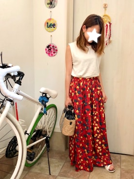 「Lee（リー）のアイテム（シューズ）」を使った、Maya☺︎さん（レディース・154cm）の夏コーディネート
