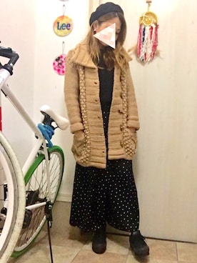 「アイラブCONVERSE」｜「アイテム（ハンチング/ベレー帽）」を使った、Maya☺︎さん（レディース・154cm）の秋コーディネート