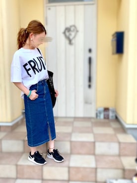 「LEPSIM（レプシィム）の2P ウッドバングル　837799（バングル/リストバンド）」を使った、Maya☺︎さん（レディース・155cm）の夏コーディネート