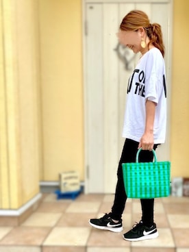 「 Tシャツ」｜Maya☺︎さん（レディース・155cm）の夏コーディネート