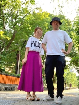 「Lee（リー）のアイテム（シューズ）」を使った、Maya☺︎さん（レディース・154cm）の夏コーディネート
