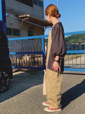 「CONVERSE（コンバース）のCONVERSE ALL STAR 100COLORS OX（スニーカー）」を使った、Maya☺︎さん（レディース・154cm）の秋コーディネート